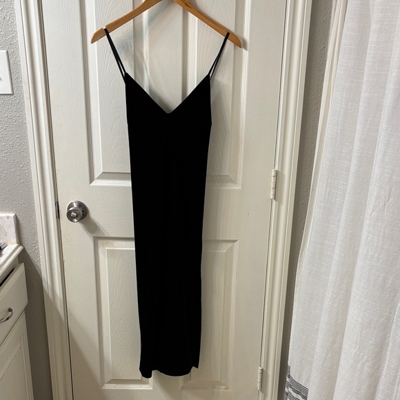 NWT Express Black Midi/Knee length Velvet whimsygoth Dress Spaghetti Straps L - Picture 1 of 7